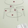VASAGLE Couchtisch rund 80 cm 2‑stufig schneeweiß – leicht zu montieren