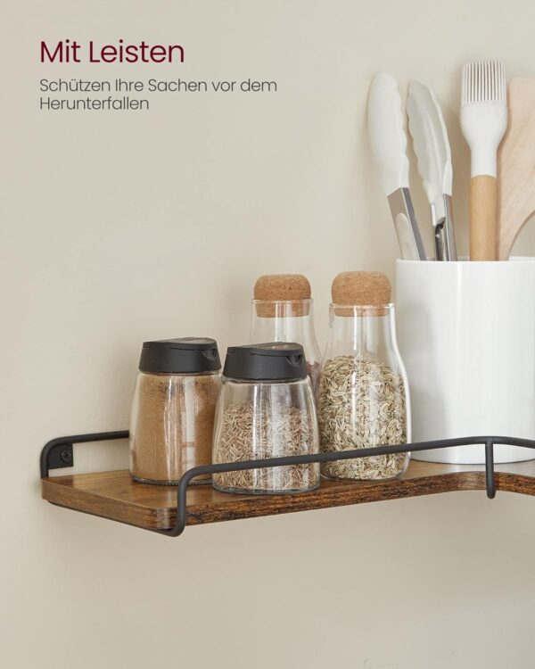 VASAGLE Eckregal 2er Set L‑förmig Industrie‑Design vintagebraun‑schwarz