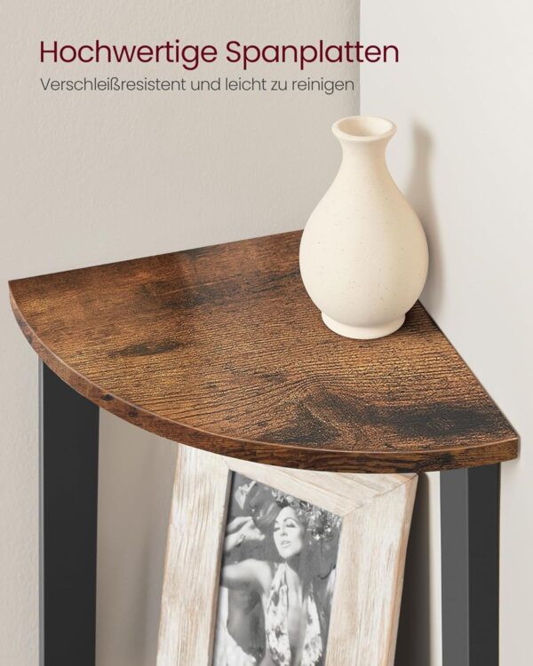 VASAGLE Eckregal 5‑Ebenen Leiter, Industrie‑Design, Stahlrahmen (braun‑schwarz)