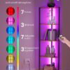 VASAGLE Eckregal 5‑Ebenen mit einstellbarer LED‑Beleuchtung Stahlrahmen