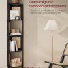 VASAGLE Eckregal 5‑Ebenen Polyrattan‑Seiten Metallrahmen 31,9 × 31,9 × 156,4 cm