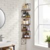 VASAGLE Eckregal Zickzack‑Design 5 Ebenen vintage Braun‑Schwarz