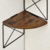 VASAGLE Eckregal Zickzack‑Design 5 Ebenen vintage Braun‑Schwarz