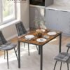 VASAGLE Esstisch 70x110 cm – 4 Personen, Industrie‑Design, vintagebraun