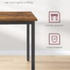 VASAGLE Esstisch 70x110 cm – 4 Personen, Industrie‑Design, vintagebraun