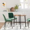 VASAGLE Esstisch runder 80 cm – Industrie‑Design in Vintage Braun/Tintenschwarz