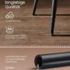 VASAGLE Esszimmerstühle 2er Set Kunstleder Mid‑Century‑Modern Karamellbraun