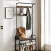 VASAGLE Garderobenständer 4‑in‑1 mit 9 abnehmbaren Haken – Industrie‑Design