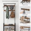 VASAGLE Garderobenständer 4‑in‑1 mit 9 abnehmbaren Haken – Industrie‑Design