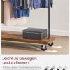 VASAGLE Kleiderständer 80 kg arretierbare Rollen Industrie‑Design