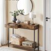 VASAGLE Konsolentisch 2‑Schubladen Stahlgestell Industrie‑Design