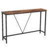VASAGLE Konsolentisch stabiles Stahlgestell Industrie-Design vintagebraun-schwarz