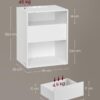 VASAGLE Nachtschrank mit Schublade, werkzeuglose Montage, Toolless‑Technologie