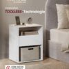 VASAGLE Nachtschrank mit Schublade, werkzeuglose Montage, Toolless‑Technologie