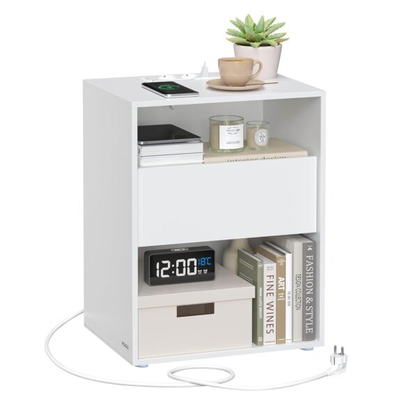 VASAGLE Nachtschrank mit Schublade, werkzeuglose Montage, Toolless‑Technologie