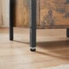 VASAGLE Nachttisch 2‑Schubladen Industrie‑Design vintagebraun‑schwarz
