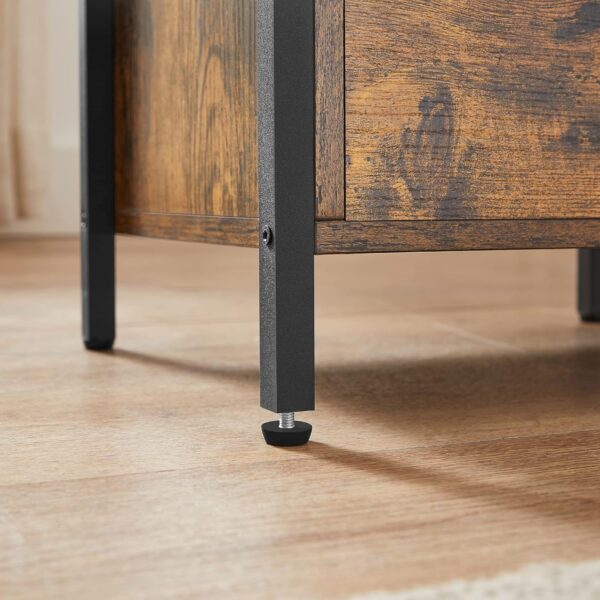 VASAGLE Nachttisch 2‑Schubladen Industrie‑Design vintagebraun‑schwarz