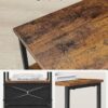 VASAGLE Nachttisch 2 Stoffschubladen Ablagen 61 cm vintagebraun‑schwarz