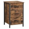 VASAGLE Nachttisch 3‑fache Schubladen Metallrahmen Industrie‑Design 40 cm