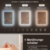 VASAGLE Schminktisch LED‑Beleuchtung, einstellbare Helligkeit, großer Spiegel