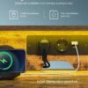 VASAGLE Schreibtisch mit Monitorständer, LED‑Beleuchtung, USB‑Ports & Steckdose