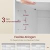 VASAGLE Schuh‑Organizer 6‑Fach mit verstellbaren Ablagen, wolkenweiß‑taubengrau