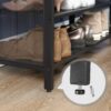 VASAGLE Schuhbank gepolstert – Gitterablage, platzsparend – Industrie‑Design