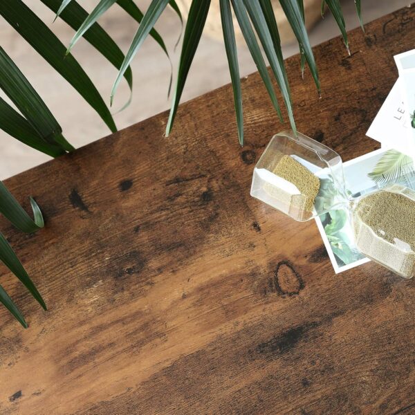 VASAGLE Schuhbank mit Gitterablage – platzsparend, Industrie‑Design, Kunstleder