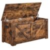 VASAGLE Schuhbank mit Stauraum, 2 Sicherheitsscharniere, Scheunenstil