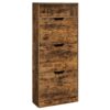 VASAGLE Schuhschrank 3‑Klappen, verstellbare Trennwand, 14‑18 Paar, vintagebraun