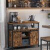 VASAGLE Sideboard 2 Schiebetüren verstellbare Ablagen Landhausstil
