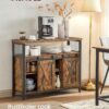 VASAGLE Sideboard 2 Schiebetüren verstellbare Ablagen Landhausstil