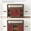 VASAGLE Sideboard 2 Schiebetüren verstellbare Ablagen Landhausstil