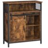 VASAGLE Sideboard mit Schiebetür, verstellbarem Regal, industrieller Stil