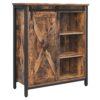 VASAGLE Sideboard Schiebetür, verstellbare Ablagen, Industrie‑Design 70×30×80 cm