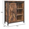 VASAGLE Sideboard Schiebetür, verstellbare Ablagen, Industrie‑Design 70×30×80 cm