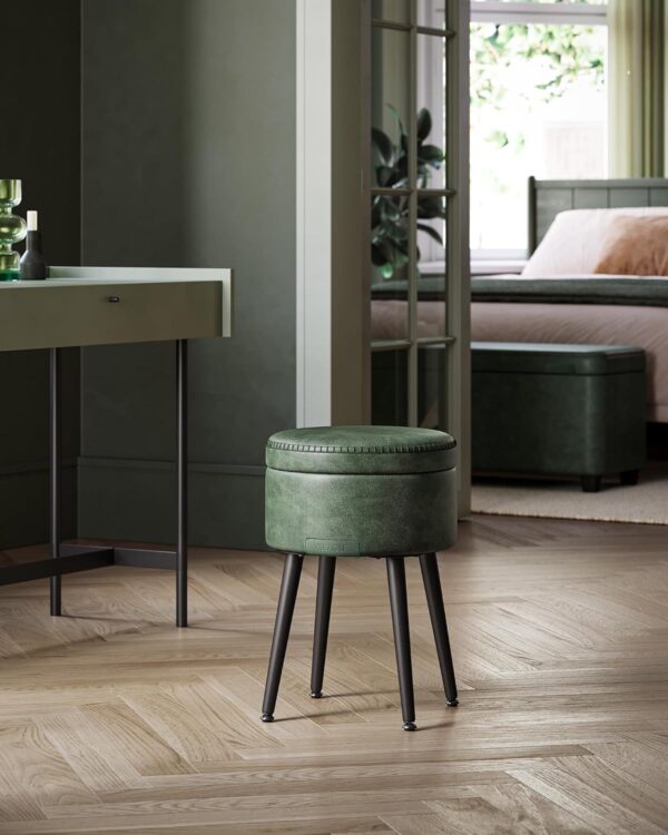 VASAGLE Sitzbank Stauraum Kunstleder Mid‑Century‑Modern 150 kg Stahlbeine