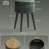 VASAGLE Sitzbank Stauraum Kunstleder Mid‑Century‑Modern 150 kg Stahlbeine