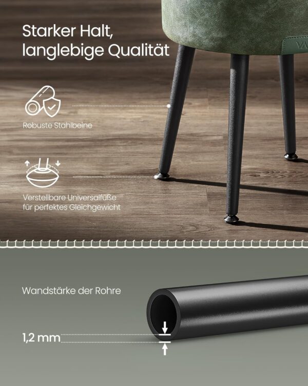 VASAGLE Sitzbank Stauraum Kunstleder Mid‑Century‑Modern 150 kg Stahlbeine
