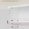 VASAGLE Spiegelschrank 2‑türig mit offenem Fach, verstellbare Ablage, wandmontierbar, 15×65×75 cm, weiß