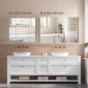 VASAGLE Spiegelschrank Badezimmer 3‑Türig verstellbare Regale modern weiß