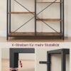 VASAGLE Standregal 5 Ebenen, einfache Montage, vintagebraun‑schwarz