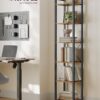 VASAGLE Standregal 6‑stufig, offene Ablagen, 30 x 40 x 186 cm – Büro & Wohnraum