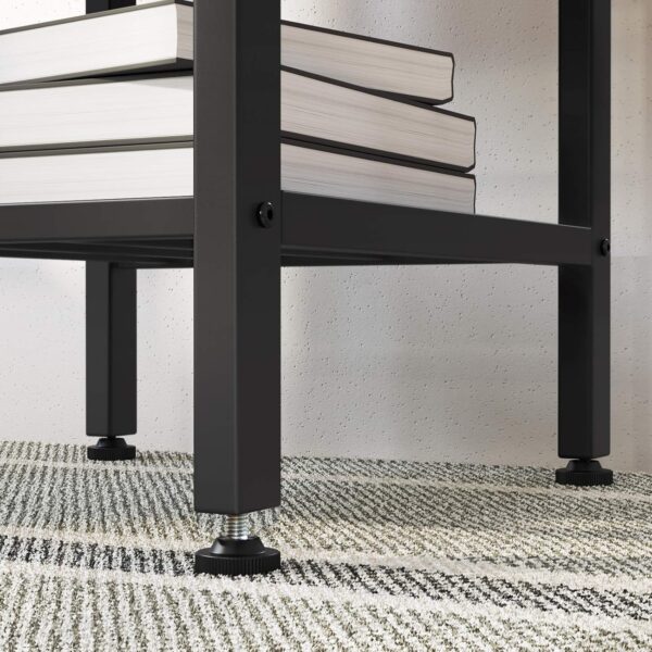 VASAGLE Stehtisch 110x48x90 cm Bar‑ & Flaschenhalter, Industrie‑Style, braun‑schwarz