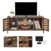 VASAGLE TV‑Schrank 2 Türen, 2 Regale, Industrie‑Design, Vintage Braun/Schwarz
