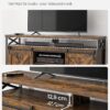 VASAGLE TV‑Schrank bis 65 Zoll, verstellbare Ablagen, rustikale Tür, Metallgestell