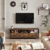 VASAGLE TV‑Schrank Lowboard 65 Zoll 147 cm, 3 Schubladen, Stahlgestell