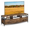 VASAGLE TV‑Schrank Lowboard 65 Zoll 147 cm, 3 Schubladen, Stahlgestell