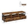 VASAGLE TV‑Schrank Lowboard 65 Zoll 147 cm, 3 Schubladen, Stahlgestell