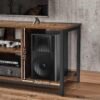 VASAGLE TV‑Schrank offene Fächer bis 55‑Zoll Industrie‑Design vintage Braun‑Schwarz